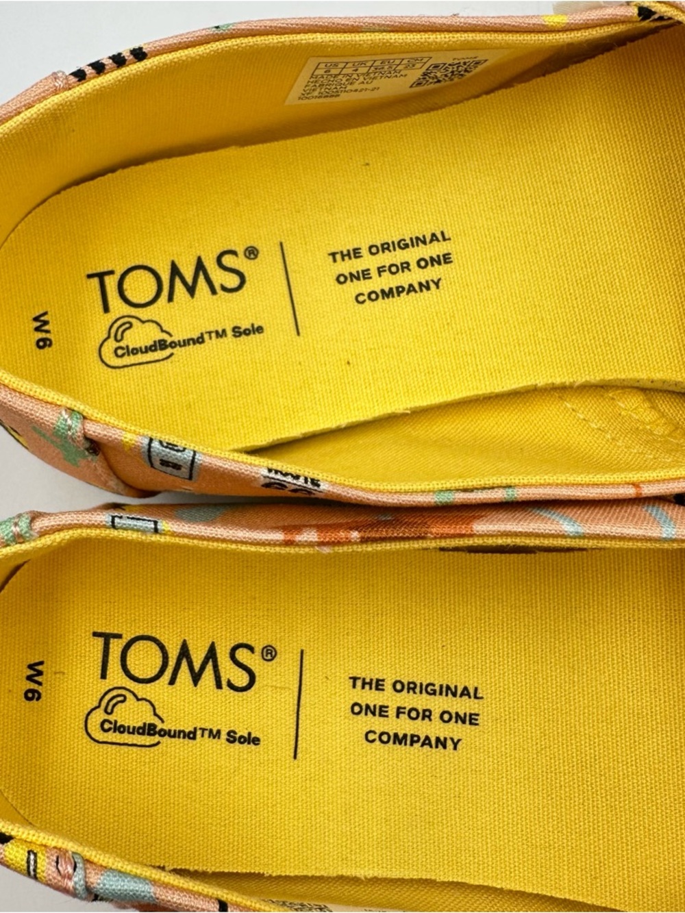 NEW Toms Route 66 Pink Slip on Printed Womens 6 Alpargata Ltwt Cloudbound Sole - Picture 5 of 12